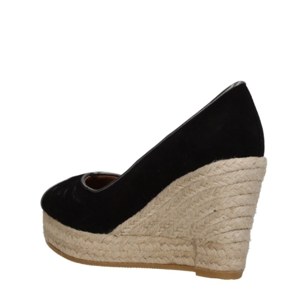 Black Leather Platform Espadrilles - image 3